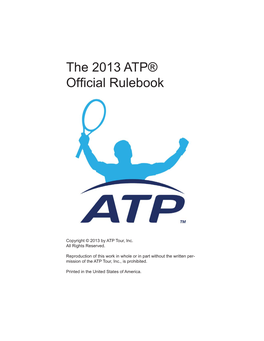 2013 ATP Rulebook 11Dec1258 Posting.Indd