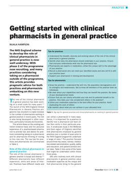 Getting Started with Clinical Pharmacists in General Practice