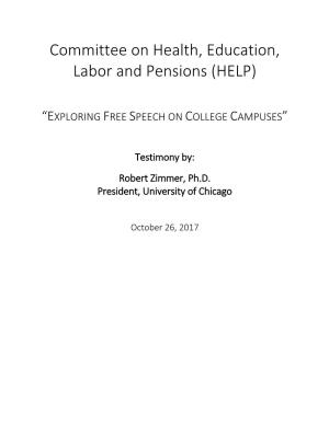 Committee on Health, Education, Labor and Pensions (HELP)