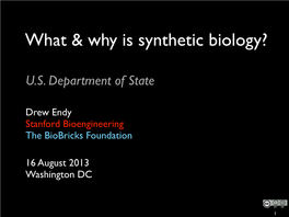 From Genetic Engineering to Synthetic Biology