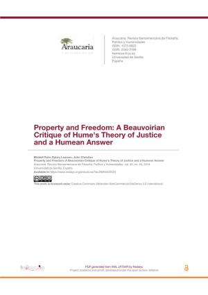 Property and Freedom: a Beauvoirian Critique of Hume's Theory of Justice and a Humean Answer