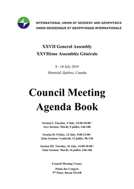 Council Meeting Agenda Book