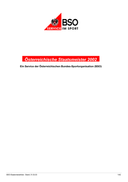 Österreichische Staatsmeister 2002
