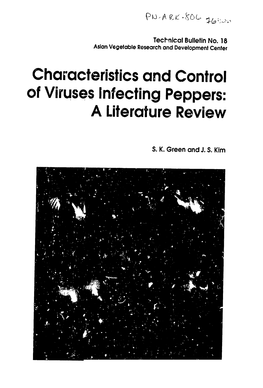 Characteristics and Control of Viruses Infecting Peppers: a Literature Review