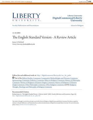 The English Standard Version—A Review Article