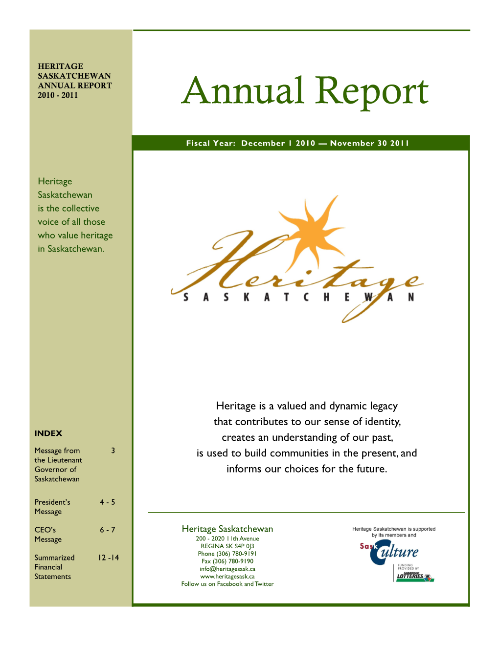 ANNUAL REPORT 2010 - 2011 Annual Report