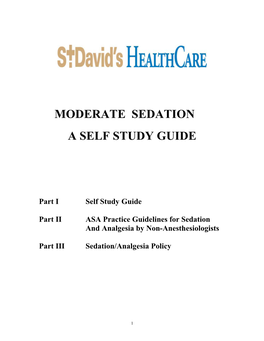 Moderate Sedation