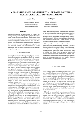 A Computer-Based Implementation of Basso Continuo Rules for Figured Bass Realizations