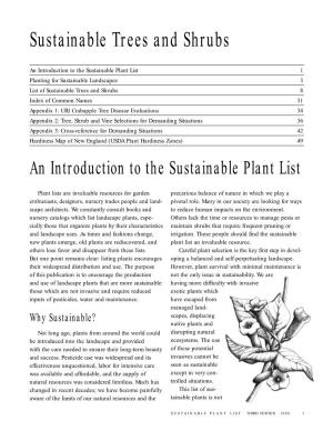 Sustainable Trees and Shrubs Guide