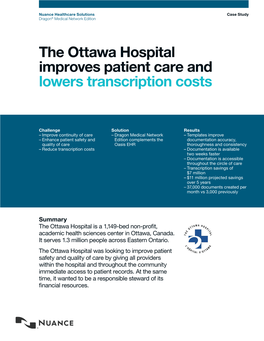 Ottawa Hospital Case Study