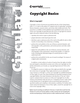 Circular 1: Copyright Basics