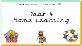 Year 4 Home Learning Day 3