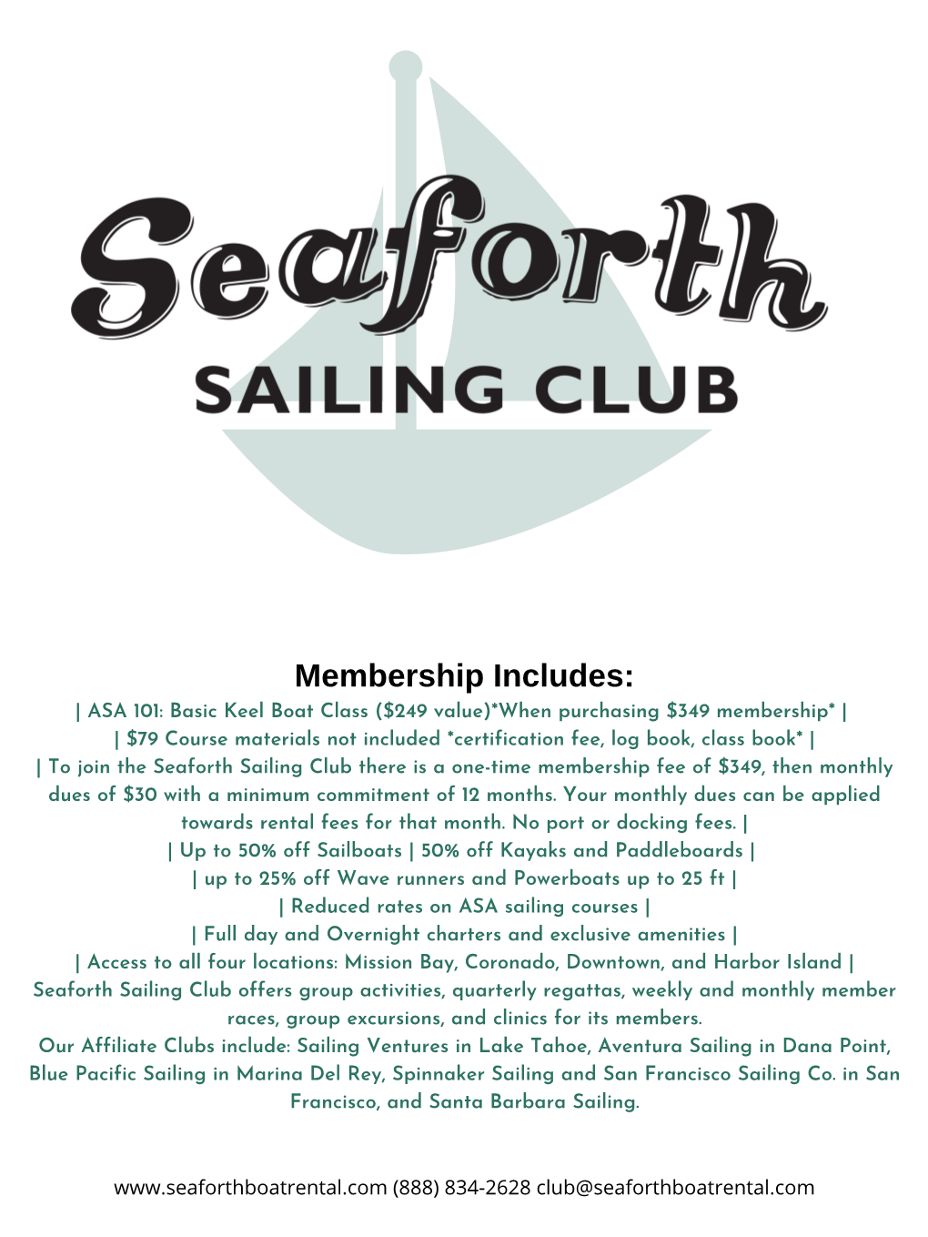 Sailing Club Information