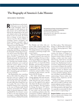 The Biography of America's Lake Monster