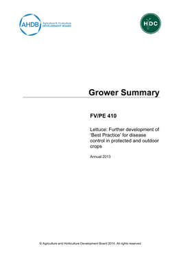 Grower Summary