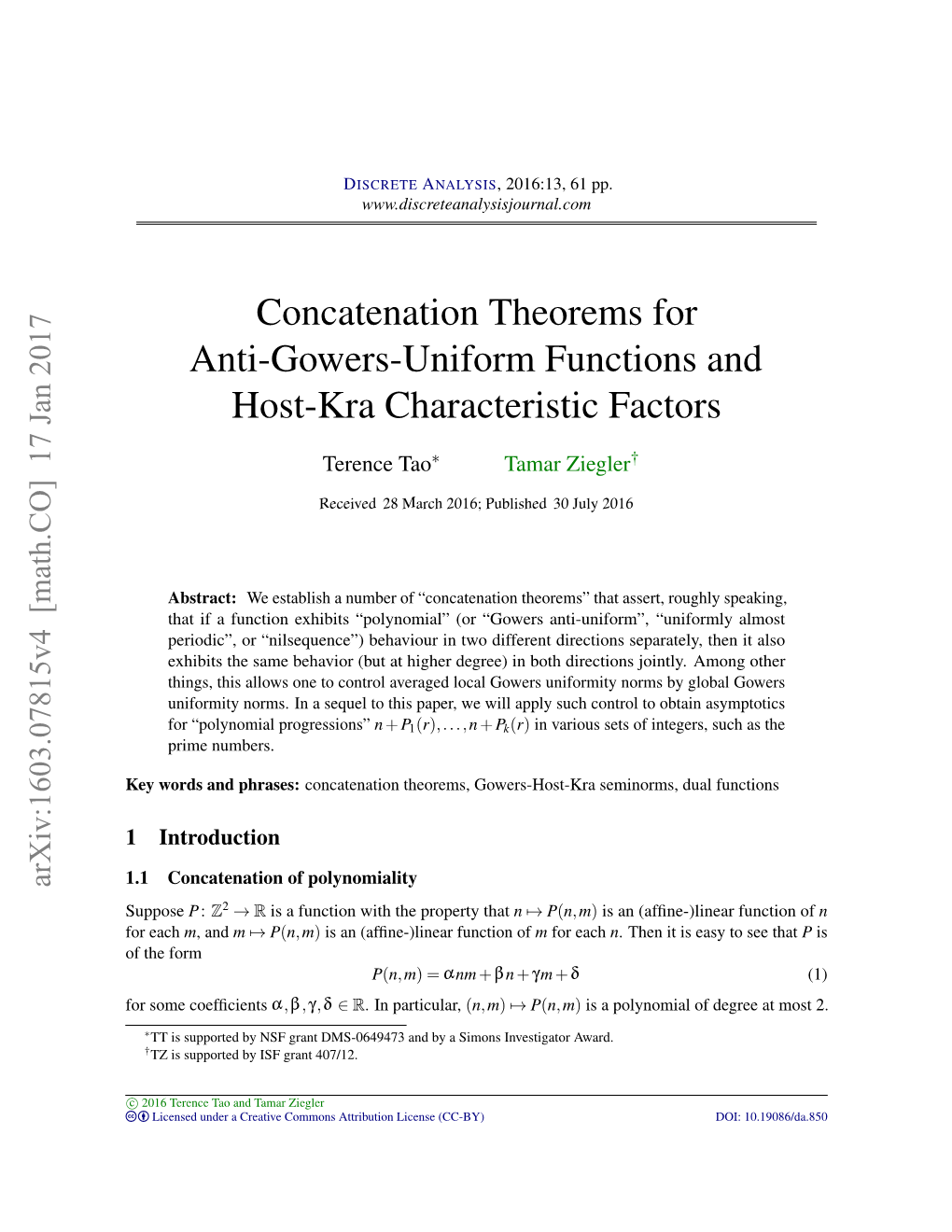 Concatenation Theorems for Anti-Gowers-Uniform Functions and Host-Kra Characteristic Factors