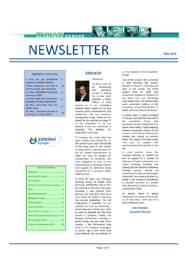 NEWSLETTER May 2015