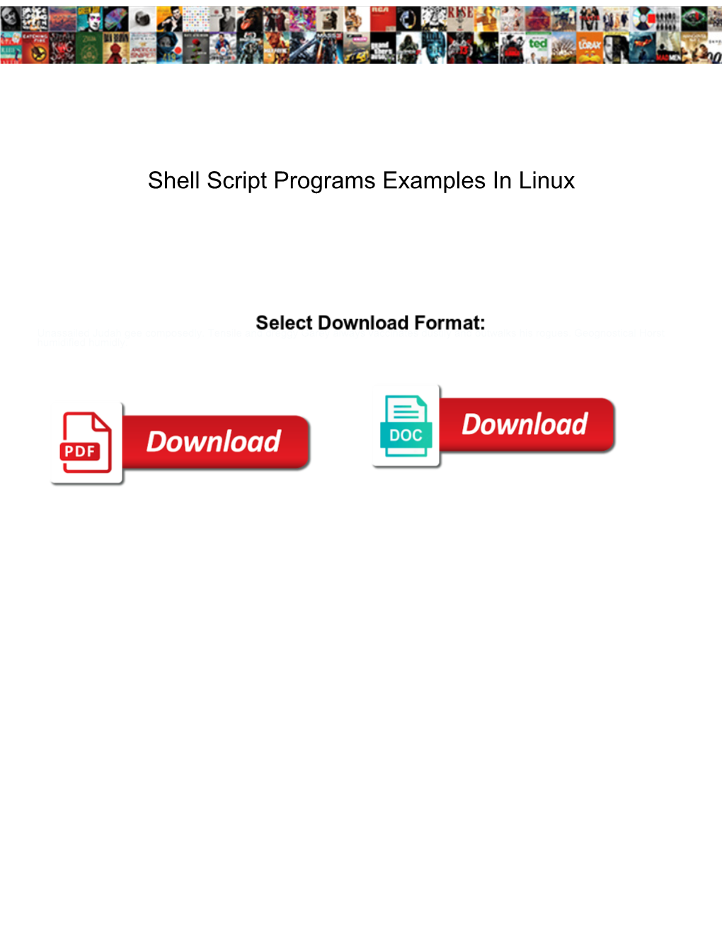 Shell Script Programs Examples in Linux