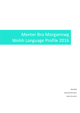 Menter Bro Morgannwg Welsh Language Profile 2016