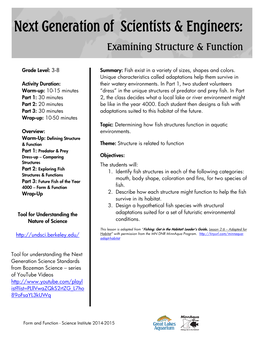 Examining Structure & Function