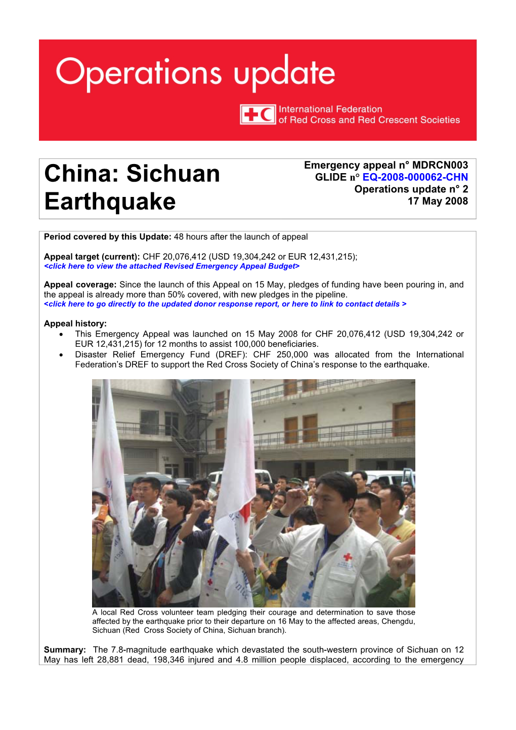 China: Sichuan Earthquake