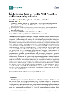 Tactile-Sensing Based on Flexible PVDF Nanofibers Via Electrospinning: a Review