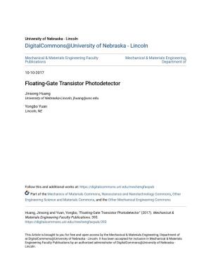 Floating-Gate Transistor Photodetector