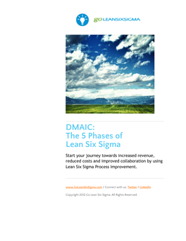 DMAIC- the 5 Phases of Lean Six Sigma
