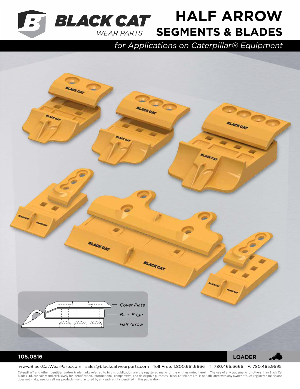 Half Arrow Segments & Blades for Applications on Caterpillar® Equipment