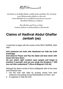 News Articles , Broadcast Reports That Document the Abuses of the Group and Its Leader (Mirza Bashiruddin Mahmoud Ahmad) 8