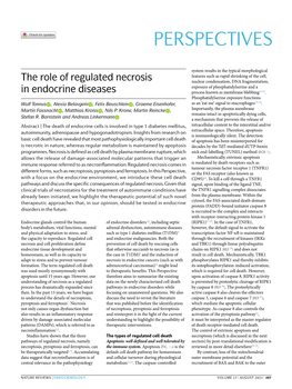 The Role of Regulated Necrosis in Endocrine Diseases
