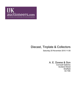 Diecast, Tinplate & Collectors