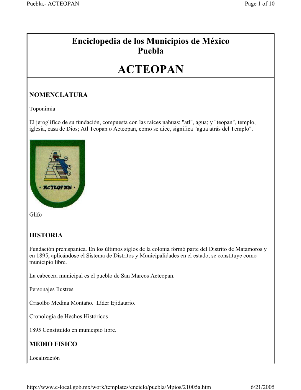 ACTEOPAN Page 1 of 10