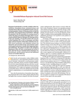 Extended-Release Bupropion–Induced Grand Mal Seizures
