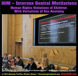 IGM – Intersex Genital Mutilations Human Rights Violations of Children with Variations of Sex Anatomy