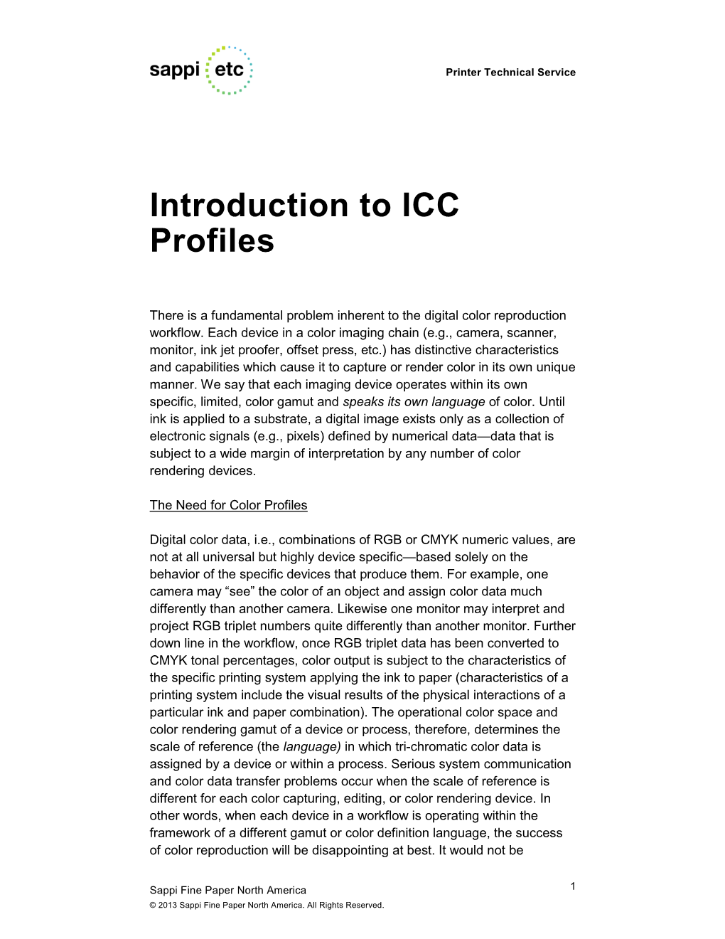 Introduction to ICC Profiles