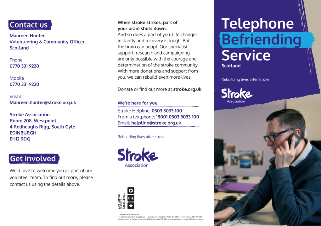 Stroke Association Telephone Befriending Service Information