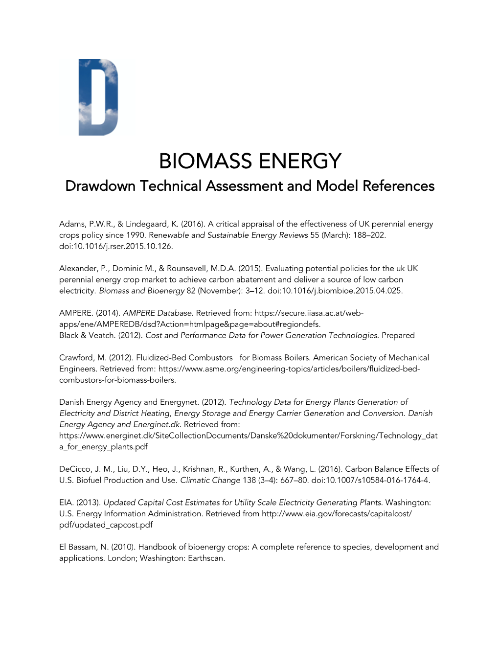 References BIOMASS ENERGY 1217