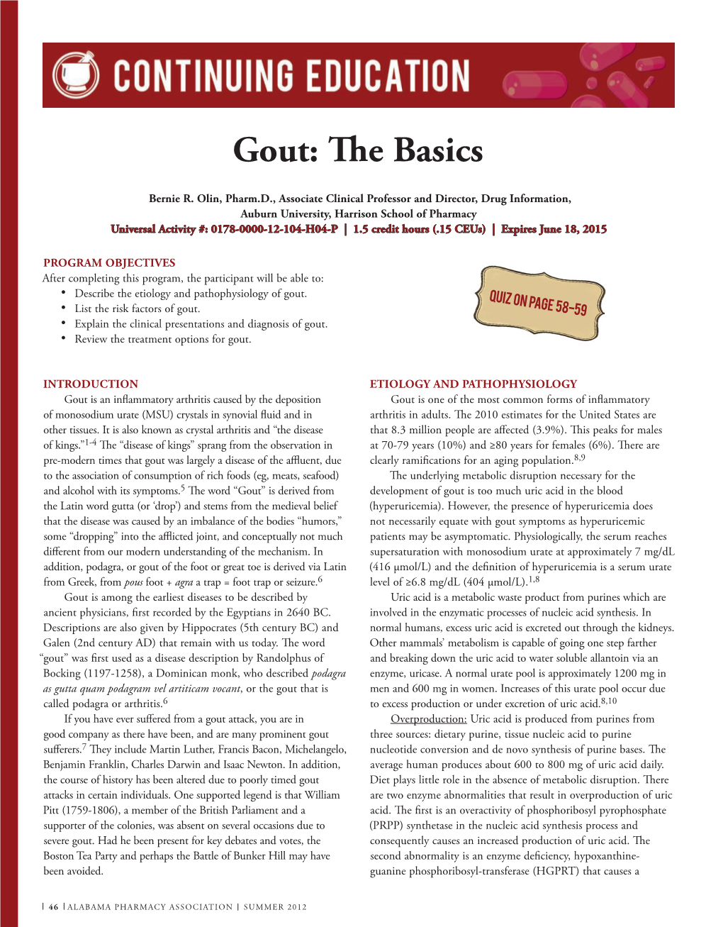 Gout: the Basics