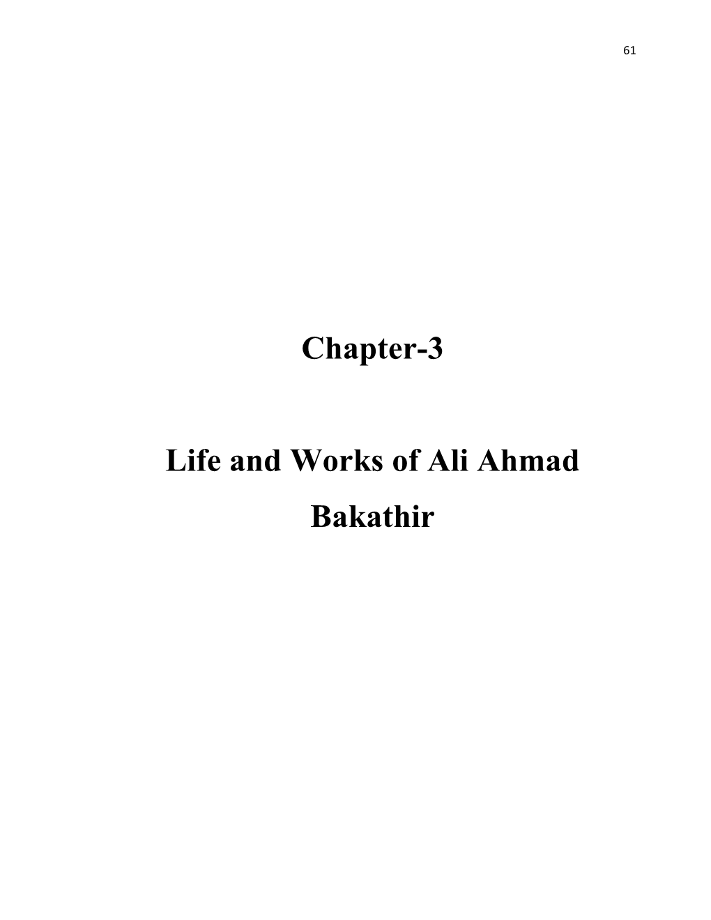 Chapter-3 Life and Works of Ali Ahmad Bakathir