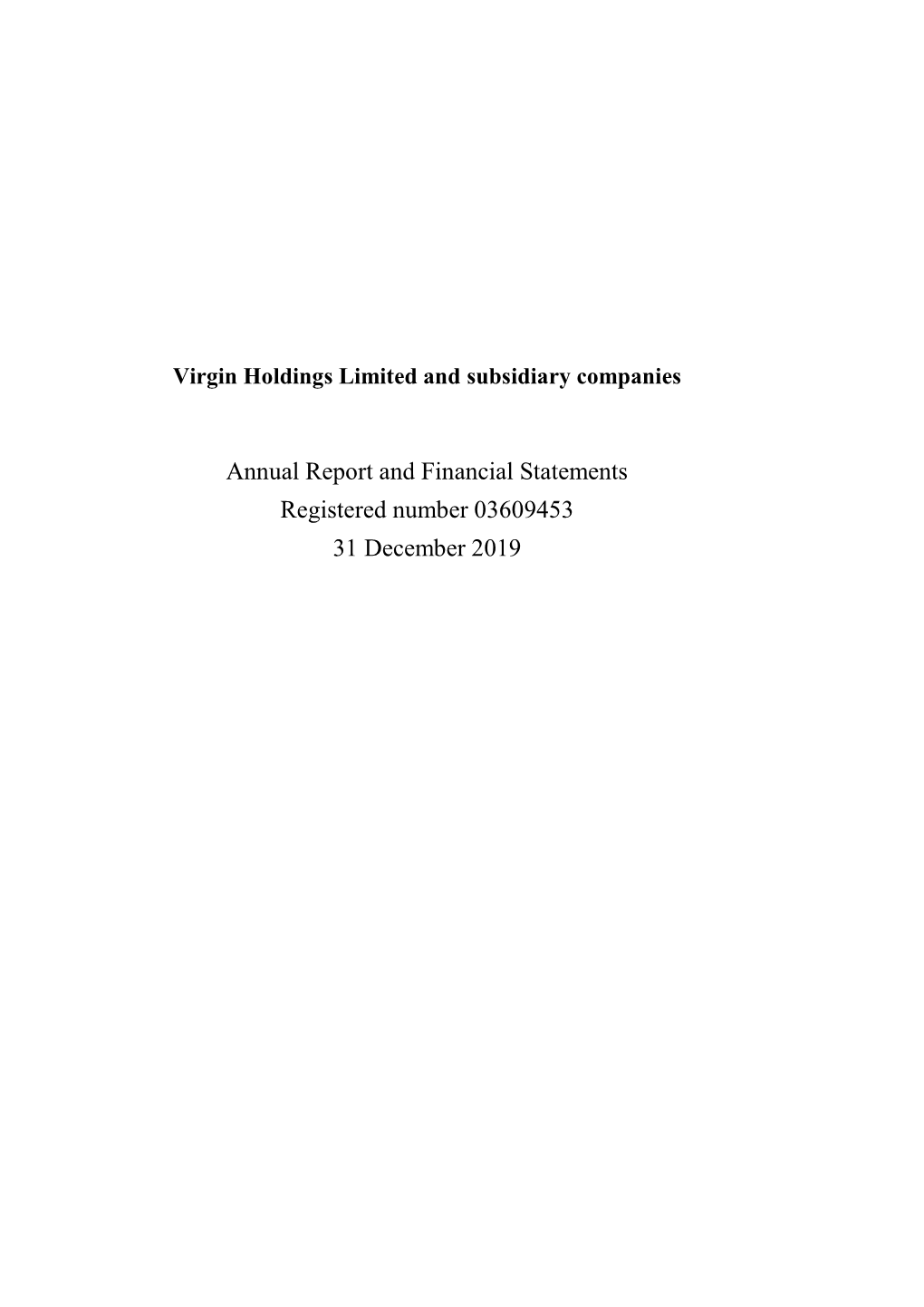 2019 Virgin Holdings Limited Financial Statements.Pdf