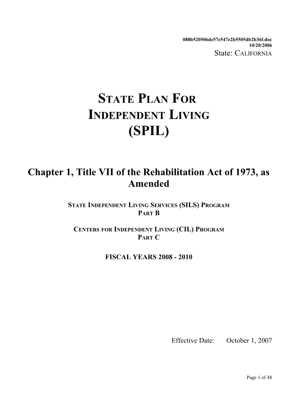 SPIL Revision Instrument 11.0 10-06