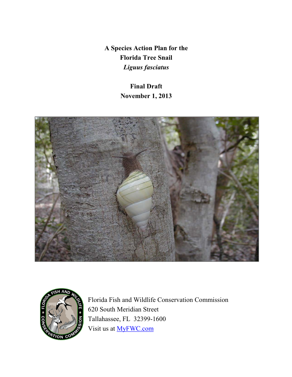 A Species Action Plan for the Florida Tree Snail Liguus Fasciatus