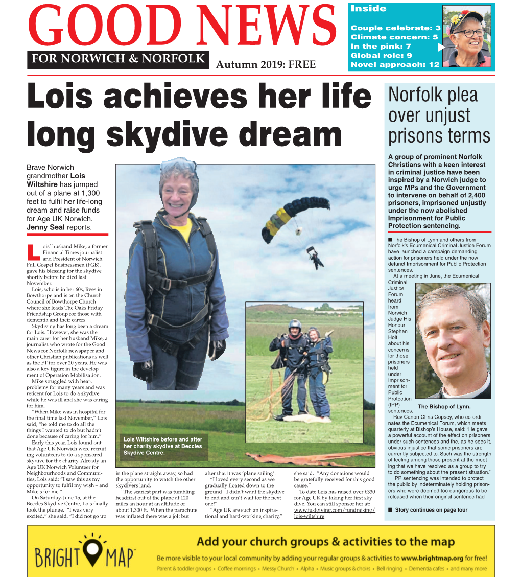 Lois Achieves Her Life Long Skydive Dream