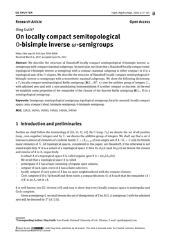 On Locally Compact Semitopological -Bisimple Inverse Ω-Semigroups