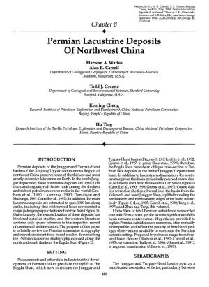 Permian Lacustrine Deposits of Northwest China, in E