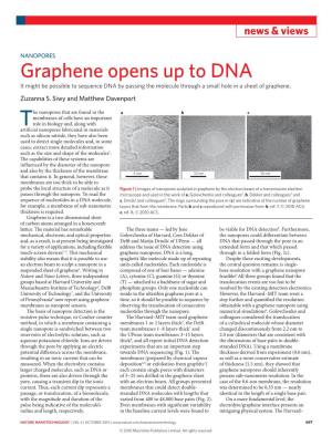 Nanopores: Graphene Opens up To
