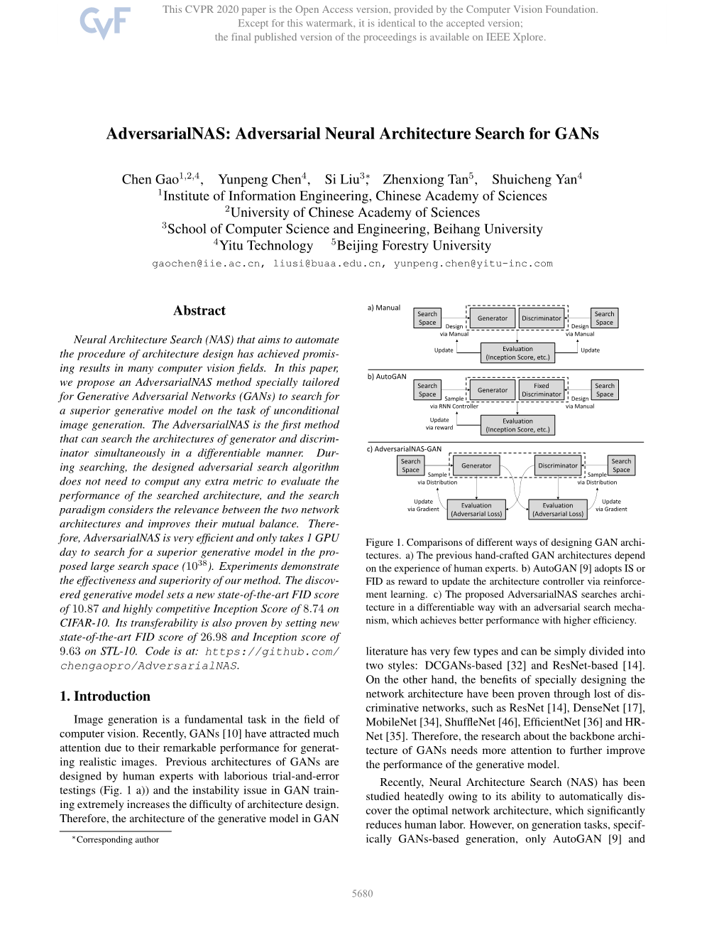 Adversarial Neural Architecture Search for Gans