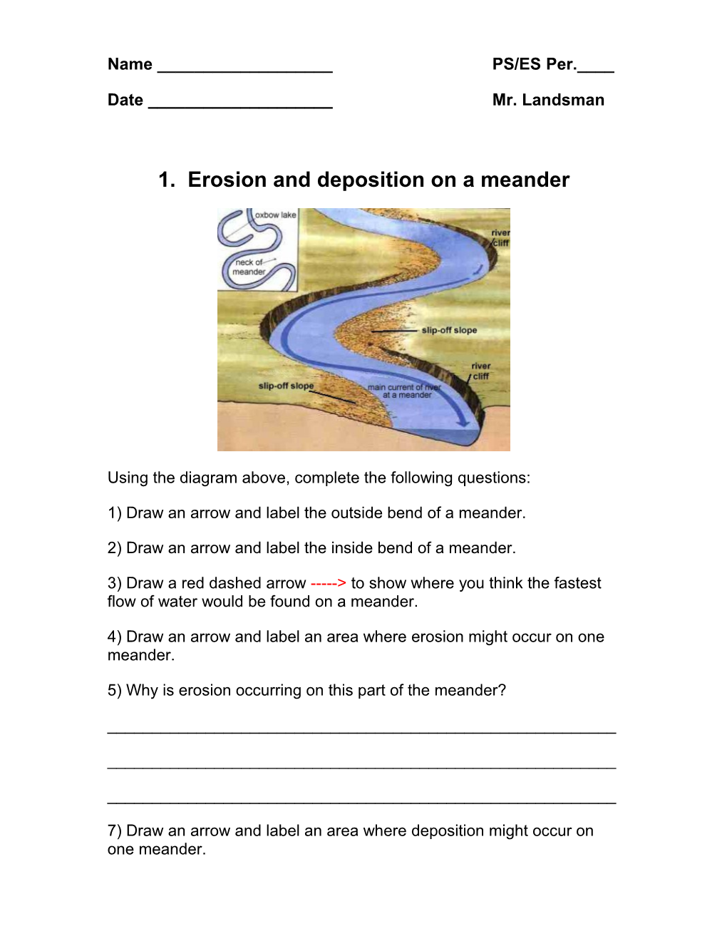 25: Erosion and Deposition on a Meander s2