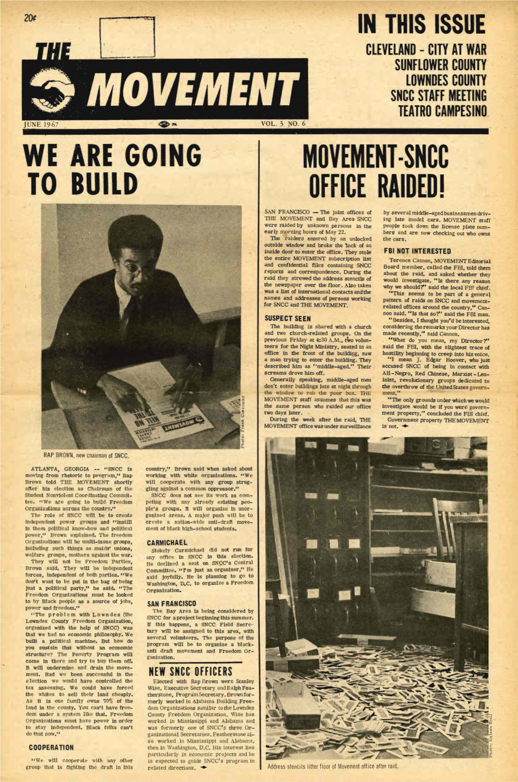 June 1967 We Are Going Movement-Sncc to Build Office Raided I